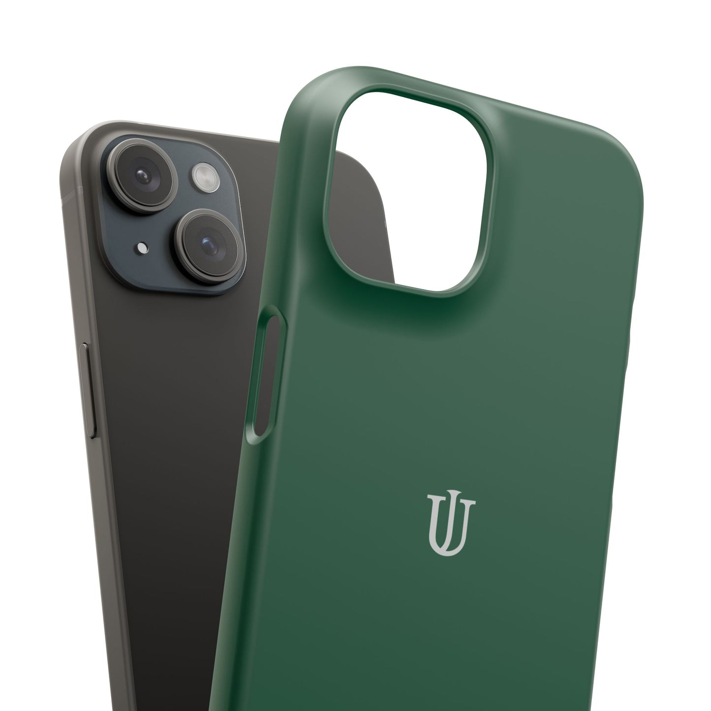 iPhone 15 Dark Green Snap Cases