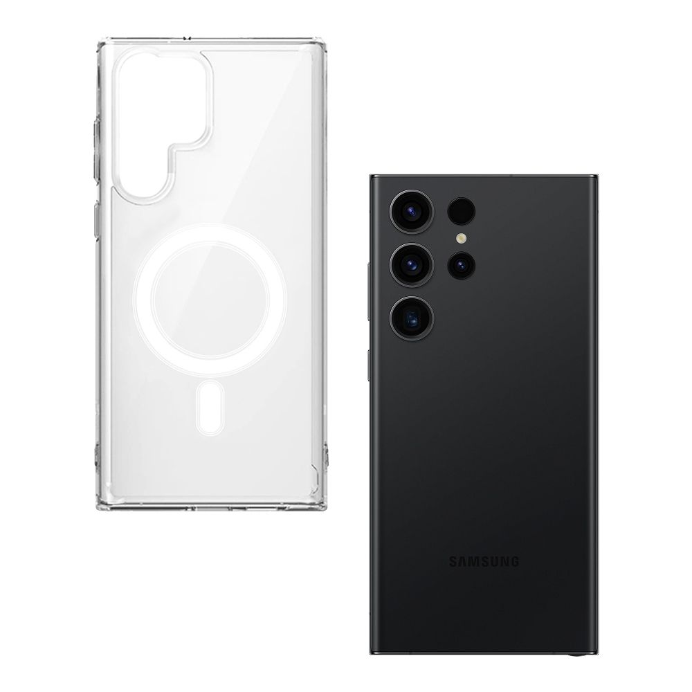 Θήκη Magnetic MagCase Sonique Samsung Galaxy S23 Ultra Διάφανο