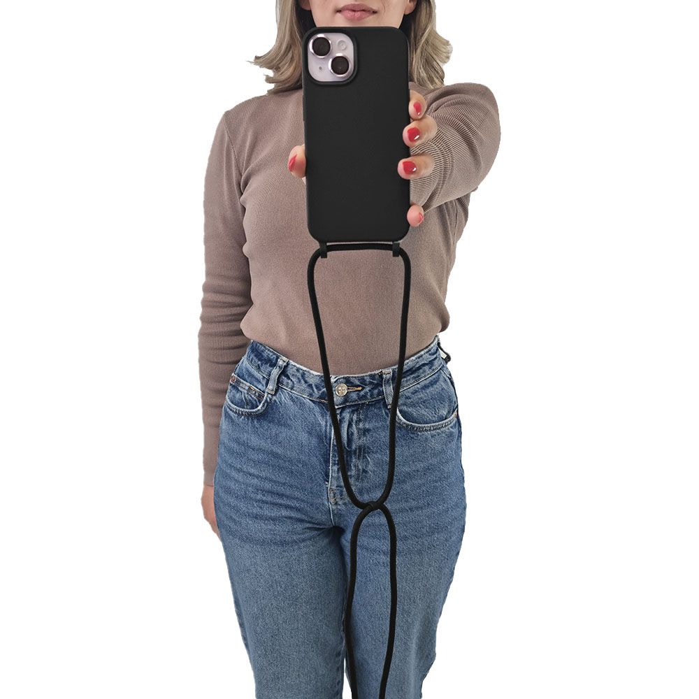 Θήκη Σιλικόνης με Κορδόνι CarryHang Sonique Samsung Galaxy A17 5G Μαύρο