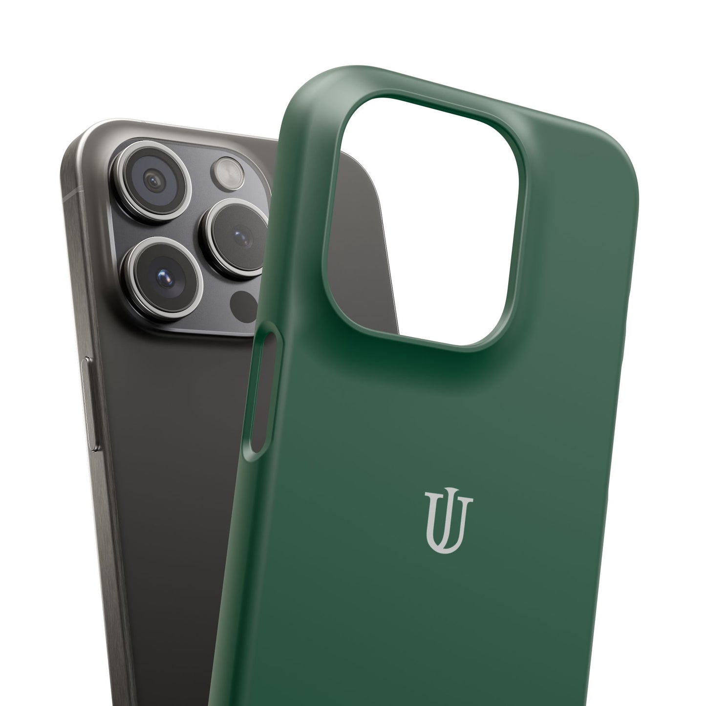 iPhone 15 Dark Green Snap Cases