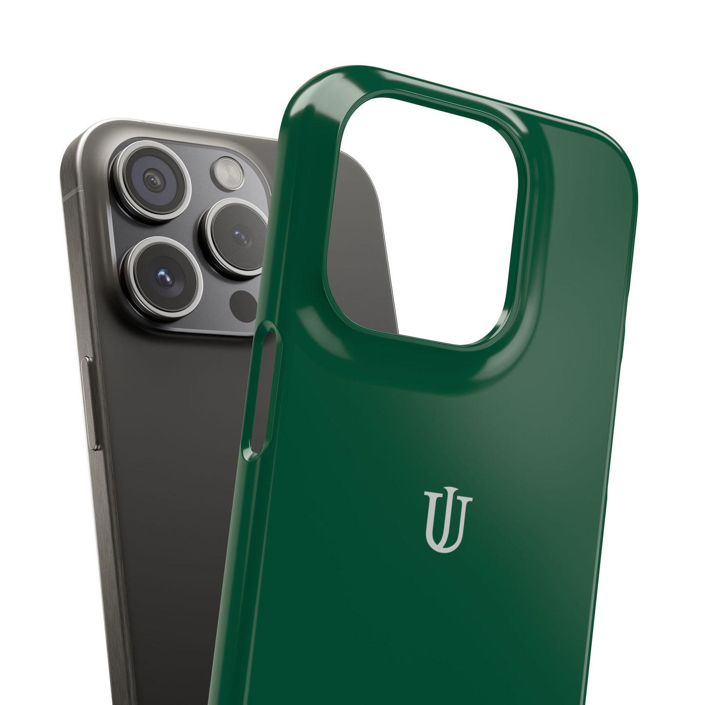 iPhone 15 Dark Green Snap Cases