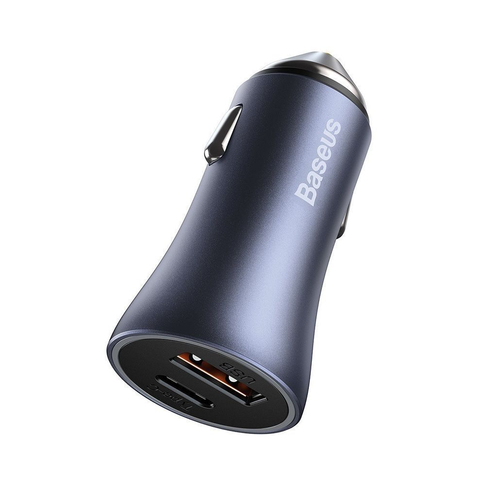 Φορτιστής Αυτοκινήτου Baseus Contactor Pro USB+USB-C QC4.0+, PD, SCP, 40W με καλώδιο Type C 1m Γκρι