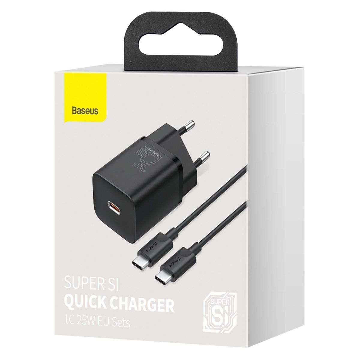 Φορτιστής Baseus Super Si Quick Charger 1C 25W καλώδιο Type C 1m Μαύρο