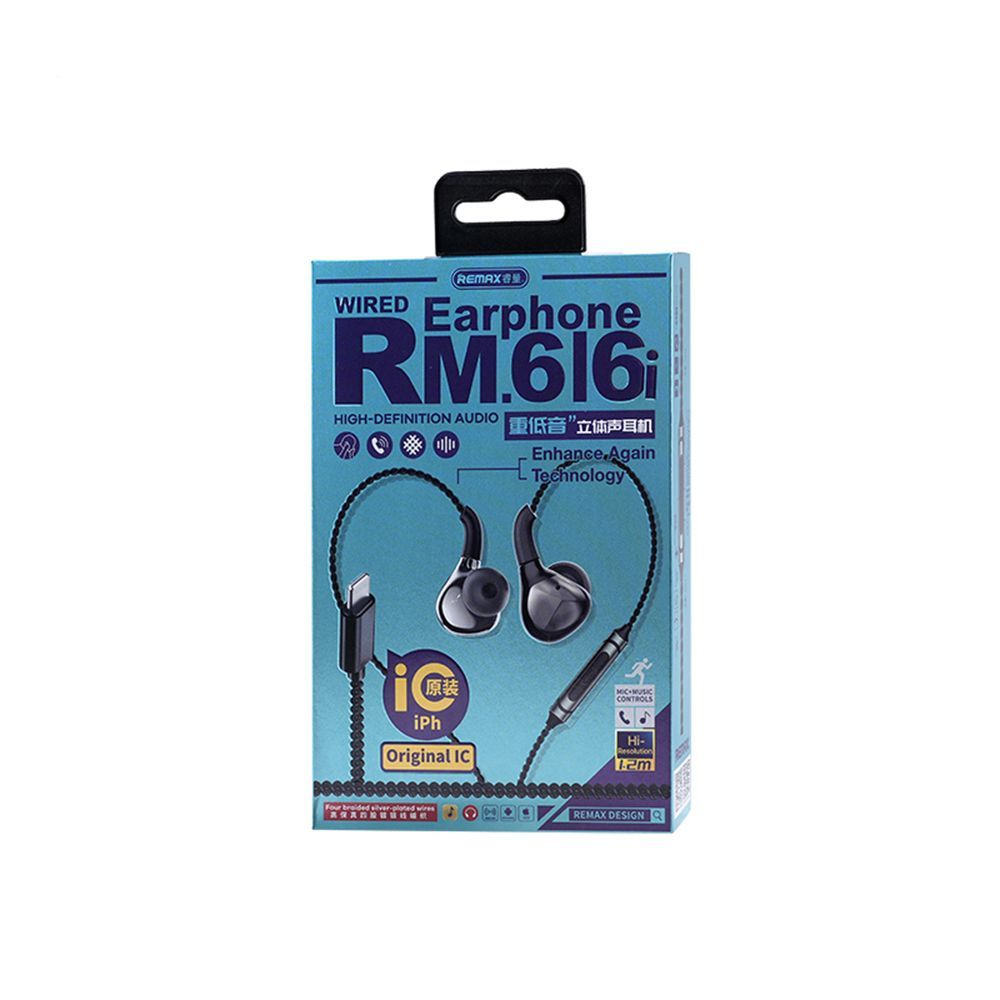 Ακουστικά Remax Metal Wired Lightning RM-616i