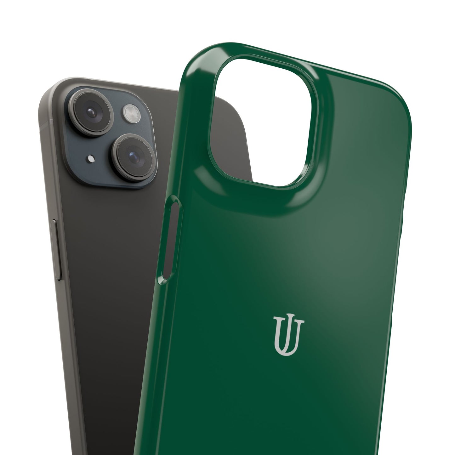 iPhone 15 Dark Green Snap Cases