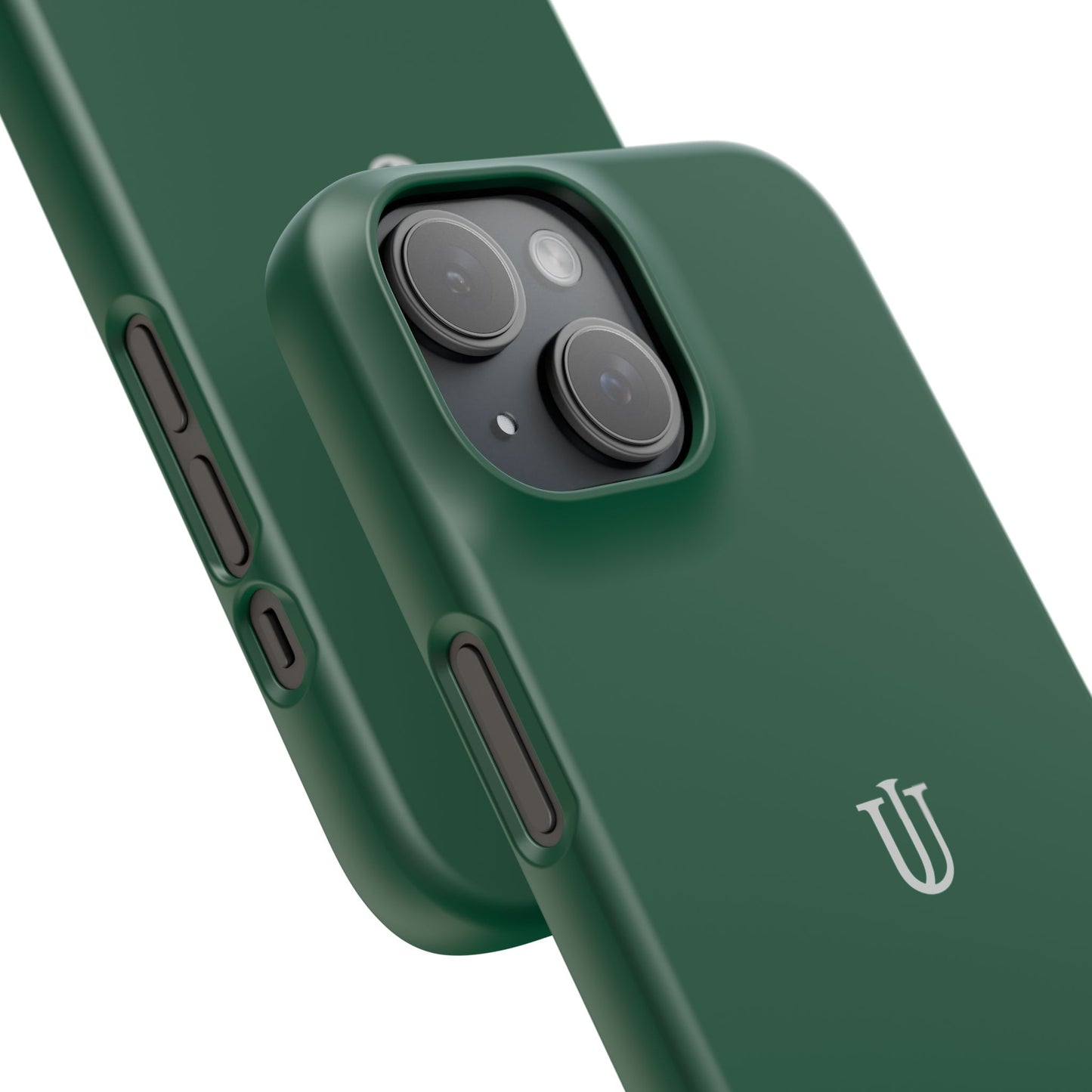 iPhone 15 Dark Green Snap Cases