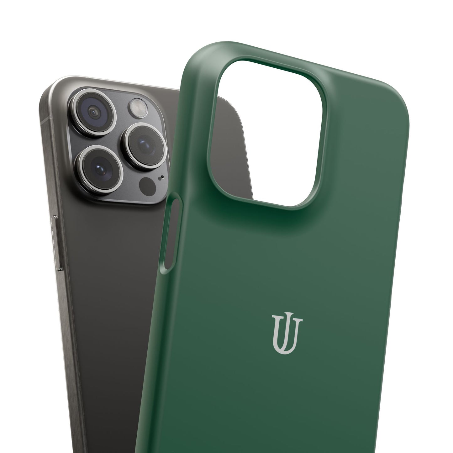 iPhone 15 Dark Green Snap Cases