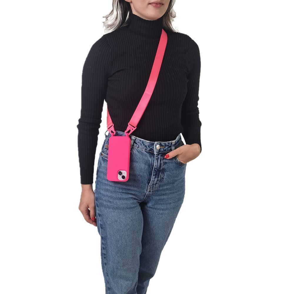 Θήκη Σιλικόνης με Strap CarryHang Sonique Samsung Galaxy A33 5G Φούξια