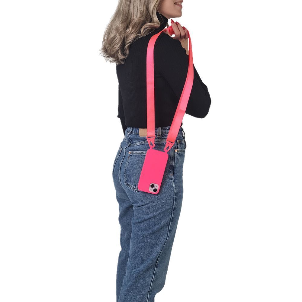 Θήκη Σιλικόνης με Strap CarryHang Sonique Samsung Galaxy A33 5G Φούξια