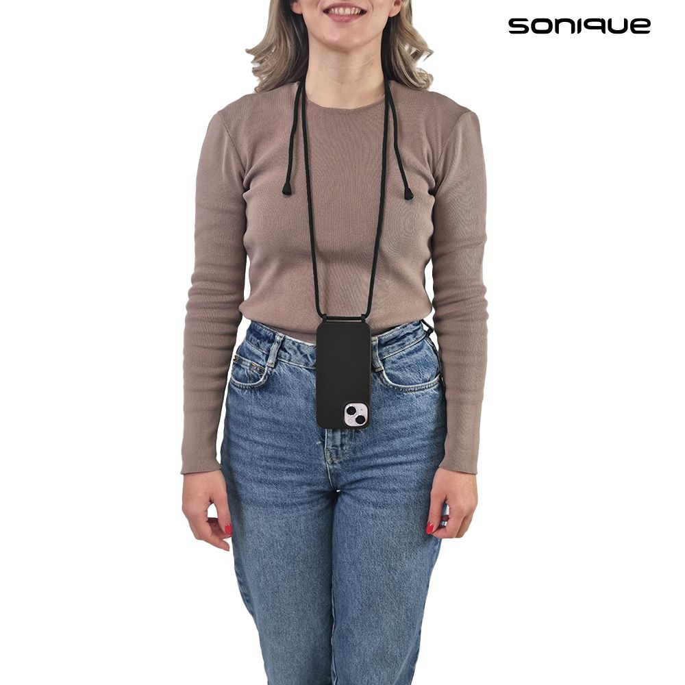 Θήκη Σιλικόνης με Κορδόνι CarryHang Sonique Samsung Galaxy A55 5G Μαύρο