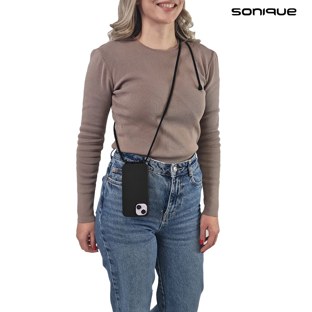 Θήκη Σιλικόνης με Κορδόνι CarryHang Sonique Samsung Galaxy A55 5G Μαύρο