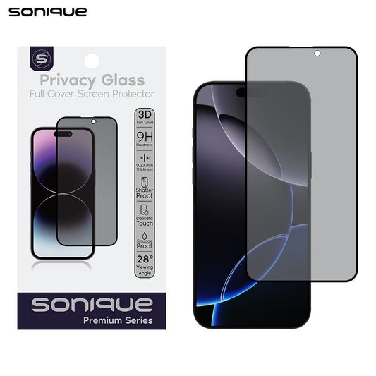 Privacy Glass Sonique Premium Series HD Full Cover 9H Apple iPhone