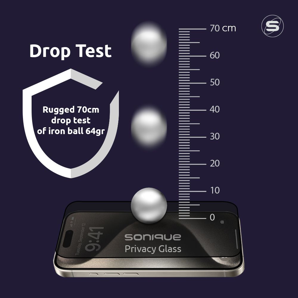 Privacy Glass Sonique Premium Series HD Full Cover 9H Apple iPhone
