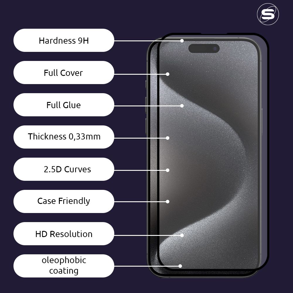 Hardy Glass Sonique Premium Series HD Full Cover 9H Samsung Galaxy A51 / Galaxy A53 5G Μαύρο