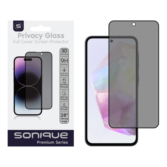 Privacy Glass Sonique Premium Series HD Full Cover 9H Samsung Galaxy A Series