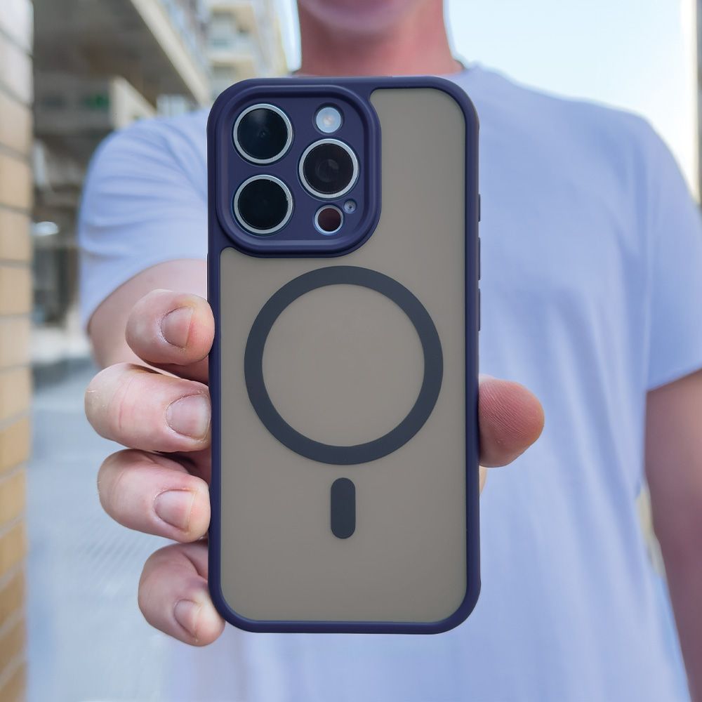 Θήκη Magnetic MagMatte Lens Sonique Samsung Galaxy S25 / S25 Plus / S25 Ultra / S25 Edge Μπλε Σκούρο