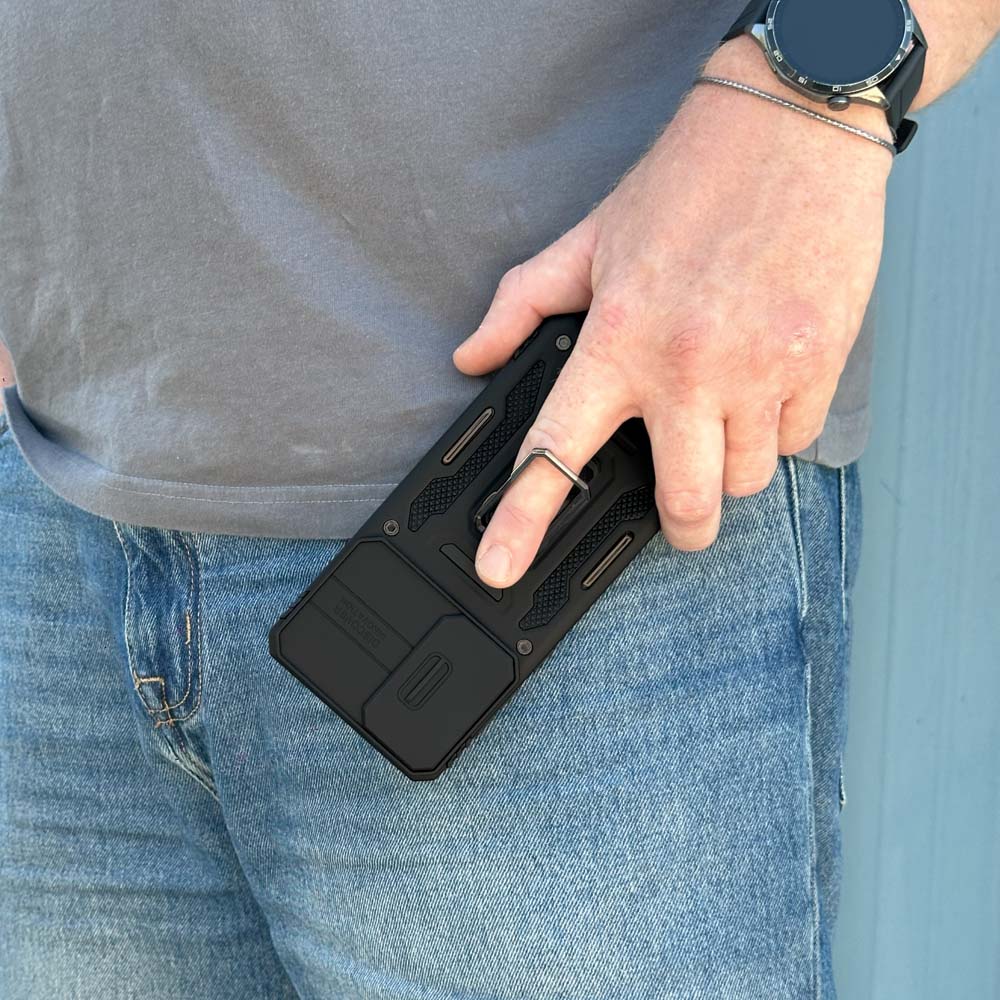 Θήκη Ring Armor CamShield Sonique για Samsung Galaxy A55 5G Μαύρο