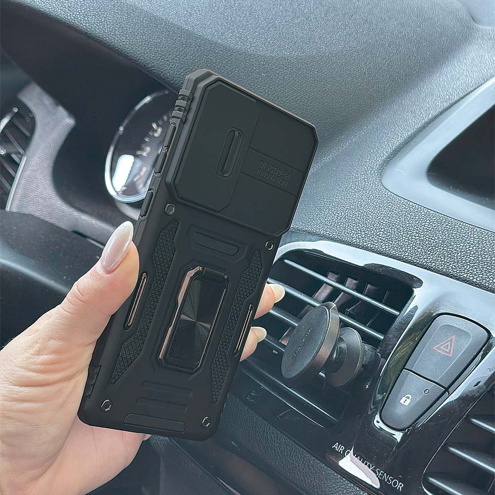 Θήκη Ring Armor CamShield Sonique για Samsung Galaxy A55 5G Μαύρο