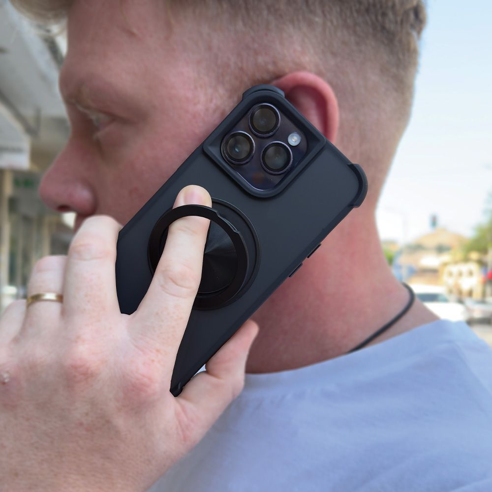 Θήκη Magnetic MagMatte Ring Sonique Samsung Galaxy S25 Ultra / S25 Edge Μαύρο