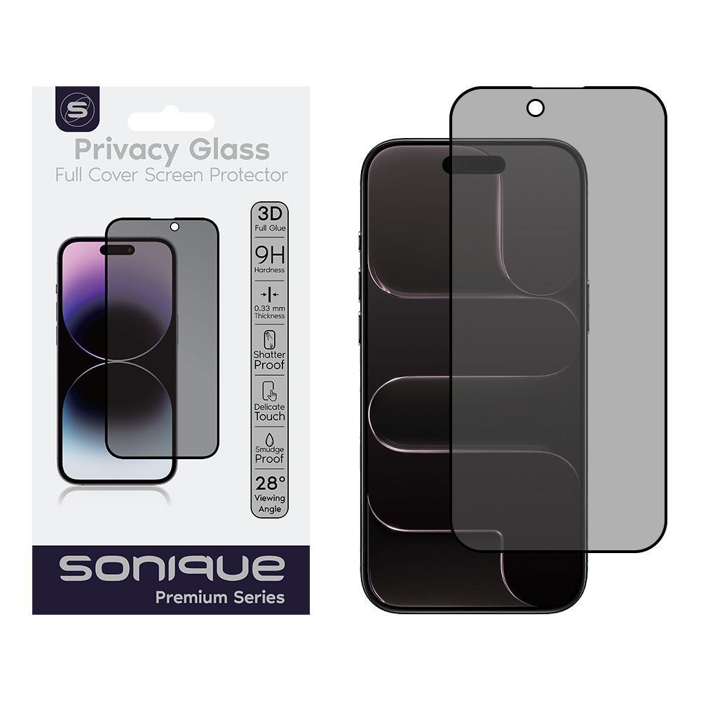 Privacy Glass Sonique Premium Series HD Full Cover 9H Apple iPhone