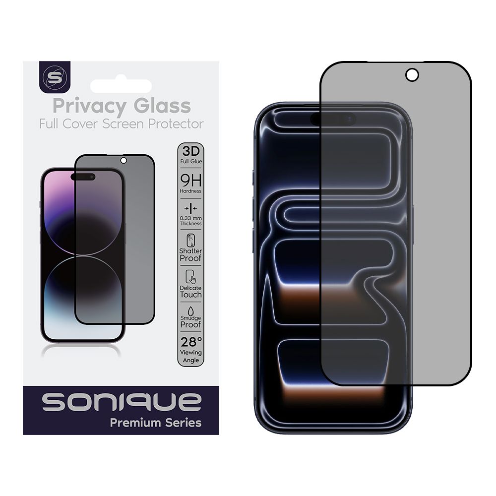 Privacy Glass Sonique Premium Series HD Full Cover 9H Apple iPhone