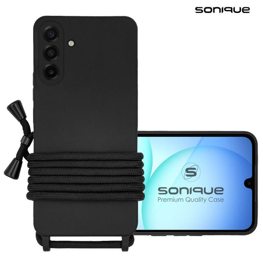 Θήκη Σιλικόνης με Κορδόνι CarryHang Sonique Samsung Galaxy A17 5G Μαύρο