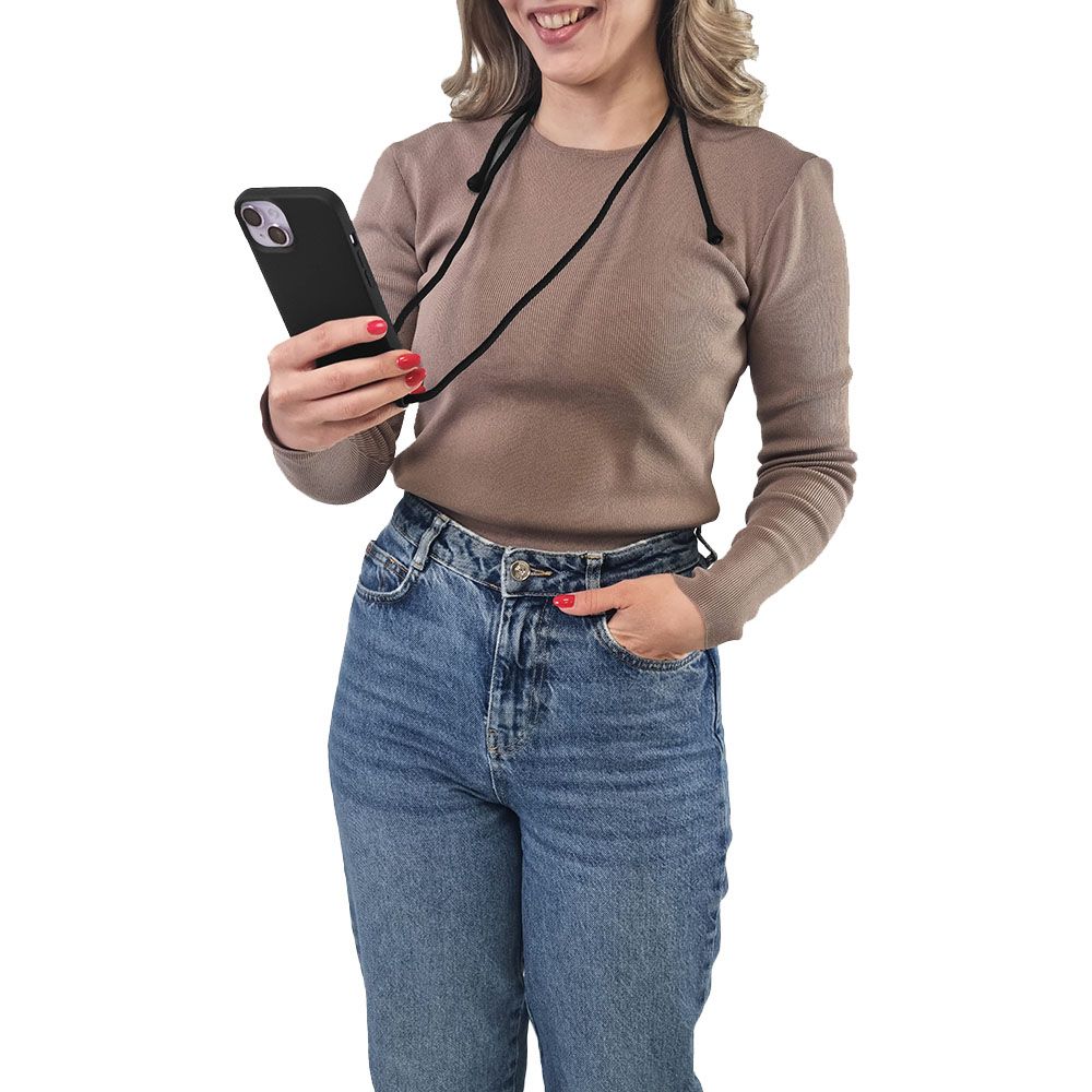 Θήκη Σιλικόνης με Κορδόνι CarryHang Sonique Samsung Galaxy A17 5G Μαύρο