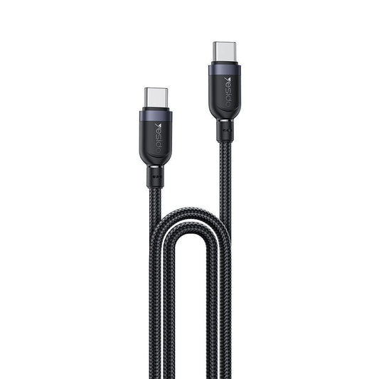 Καλώδιο Yesido CA192 Braided Type-C σε Type-C 60W 2m Μαύρο