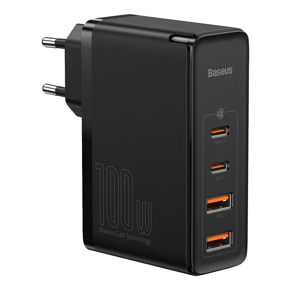 Φορτιστής Baseus GaN2 Pro Quick Charger 2xUSB+2xUSB-C 100W με καλώδιο Type-C Μαύρο