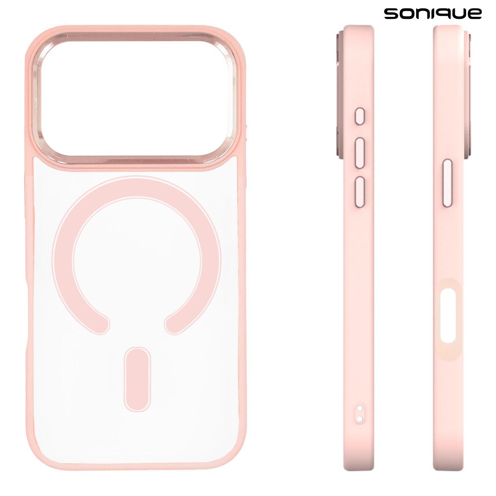 Θήκη Magnetic MagMetal Sonique Apple iPhone 17 Pro Max Ροζ - Ροζ